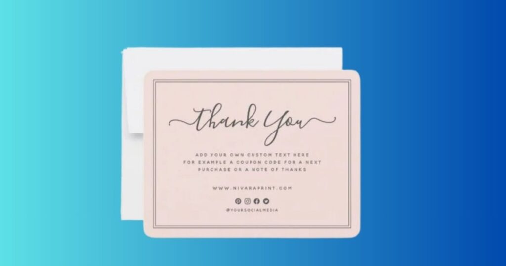 thank you card dimensions